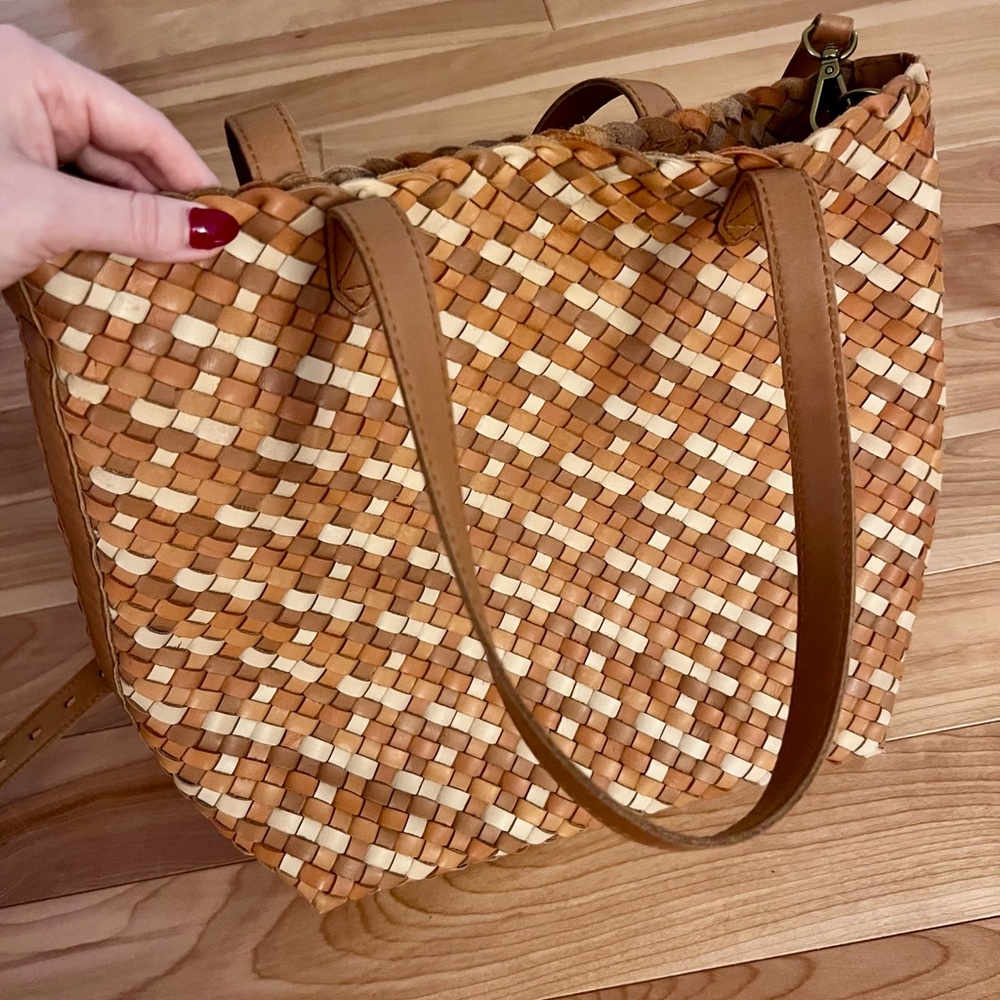 Madewell Transport Tote Woven Leather